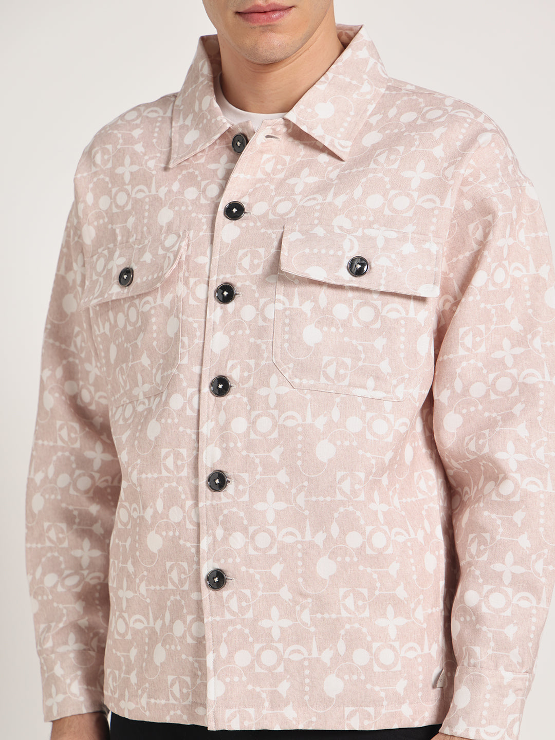 Ivory Mosaic Shacket