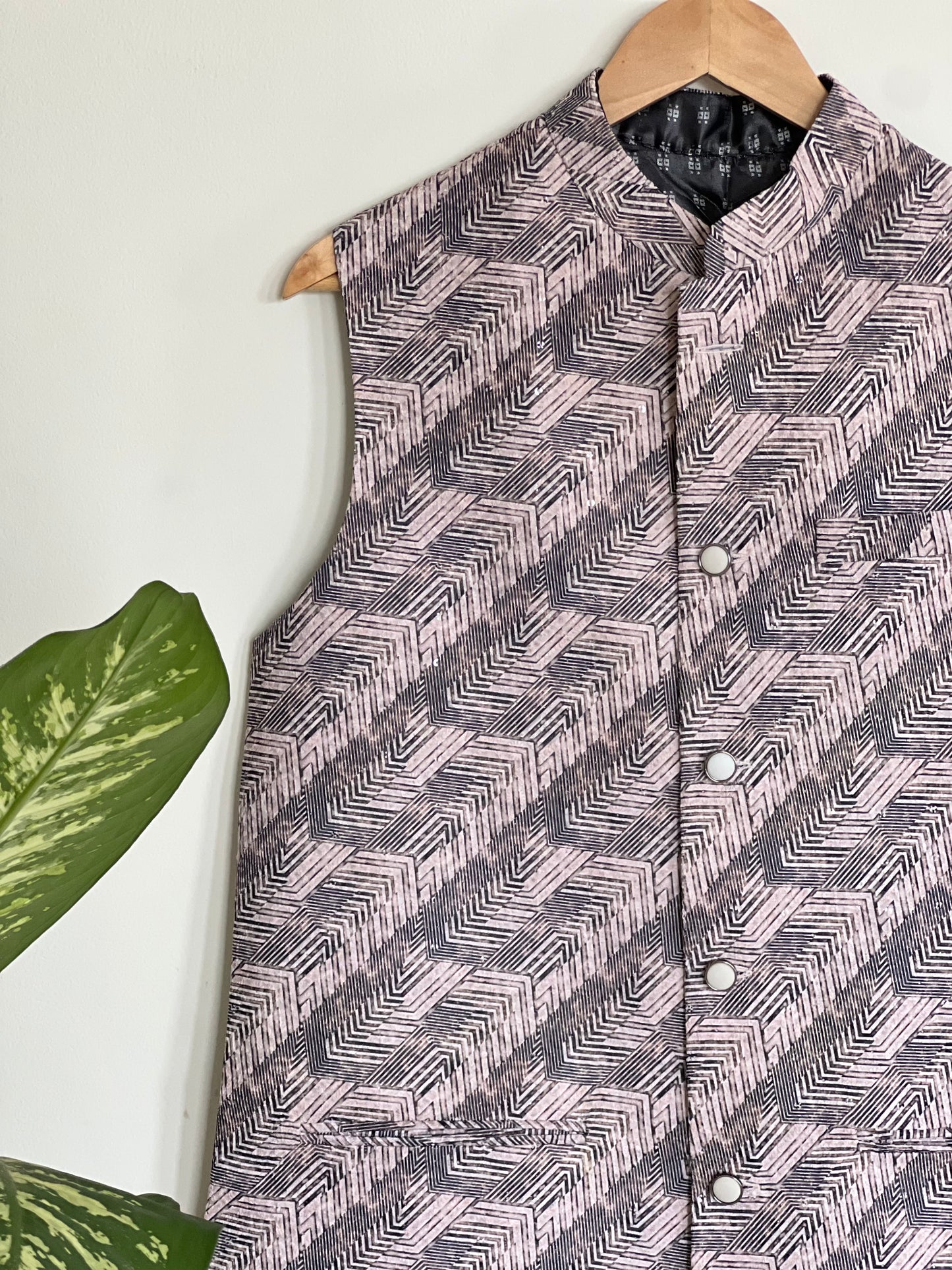 Black Cross Lining Jacket