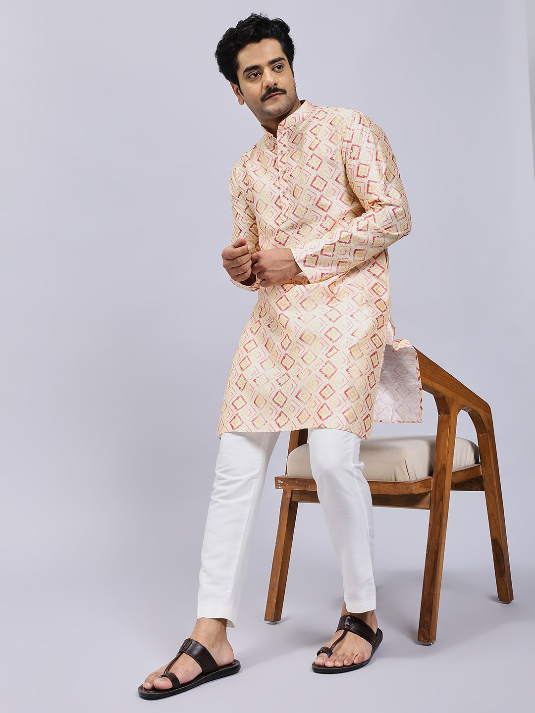 Geometric Print Kurta Only