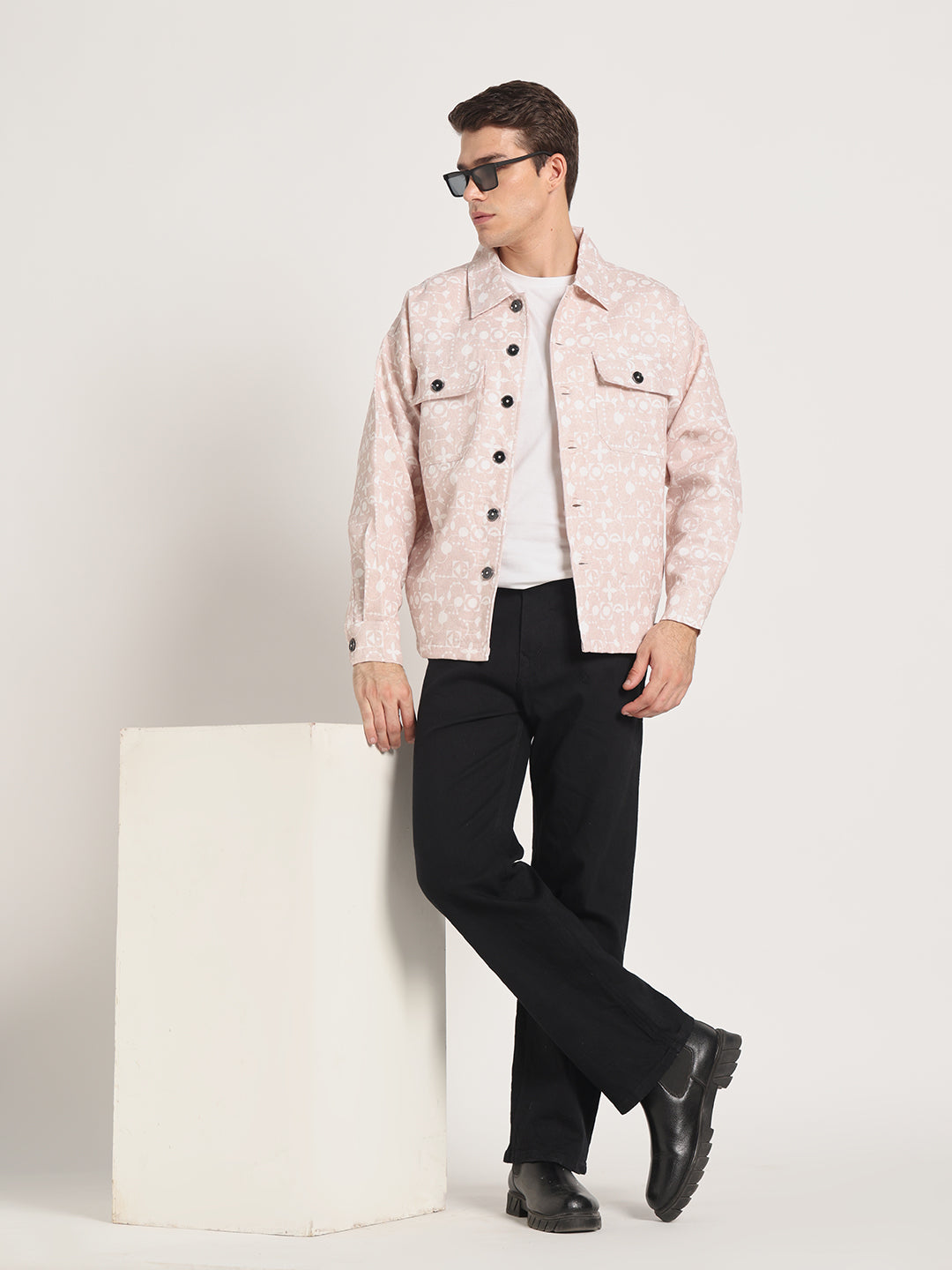 Ivory Mosaic Shacket