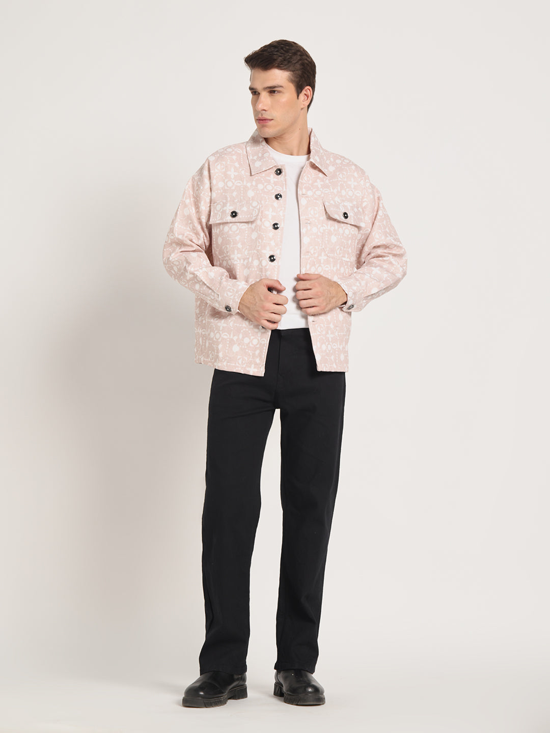 Ivory Mosaic Shacket