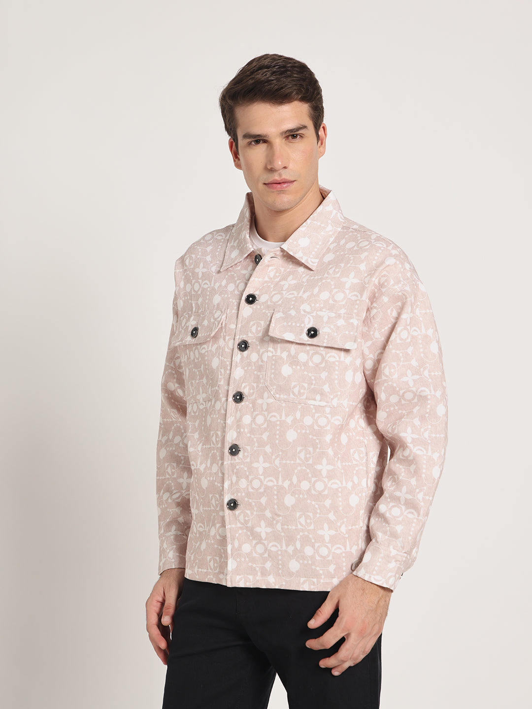 Ivory Mosaic Shacket