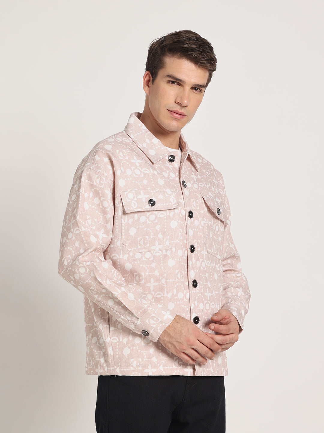 Ivory Mosaic Shacket