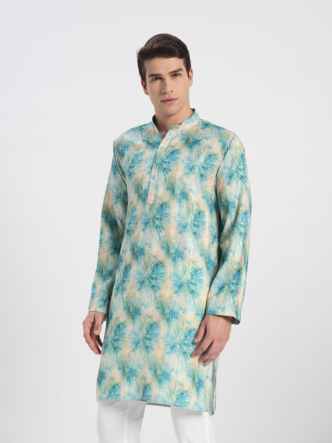 Embroidered Designer Green Kurta