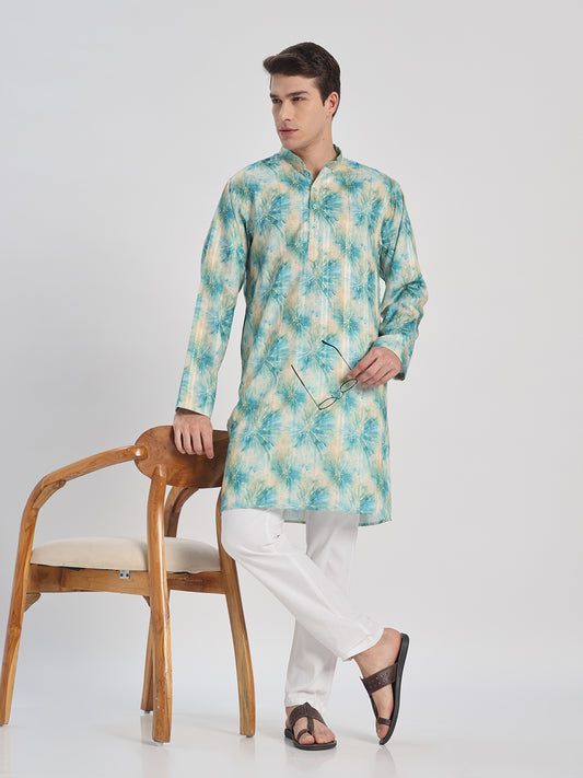 Embroidered Designer Green Kurta