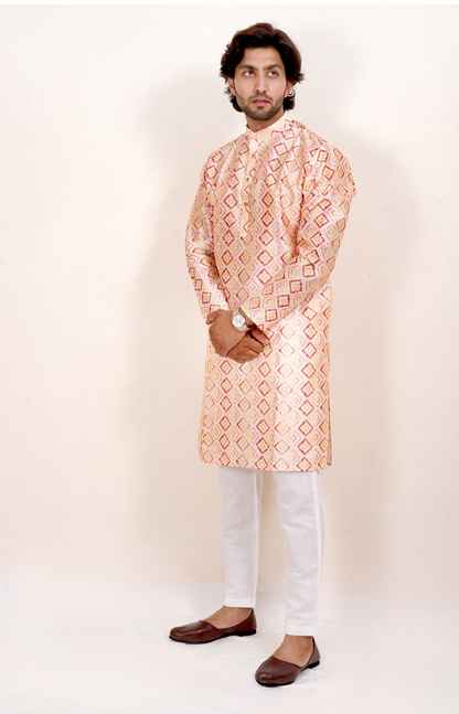 Geometric Print Kurta Set