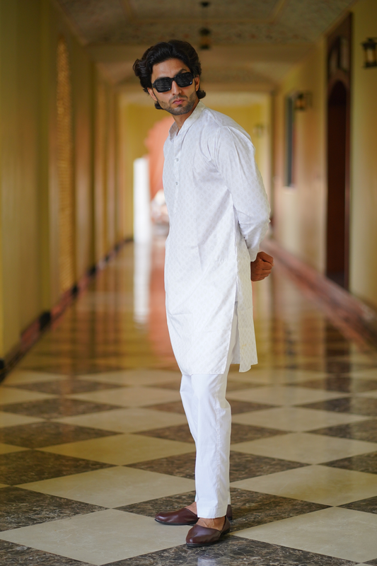 Classic White Kurta Set