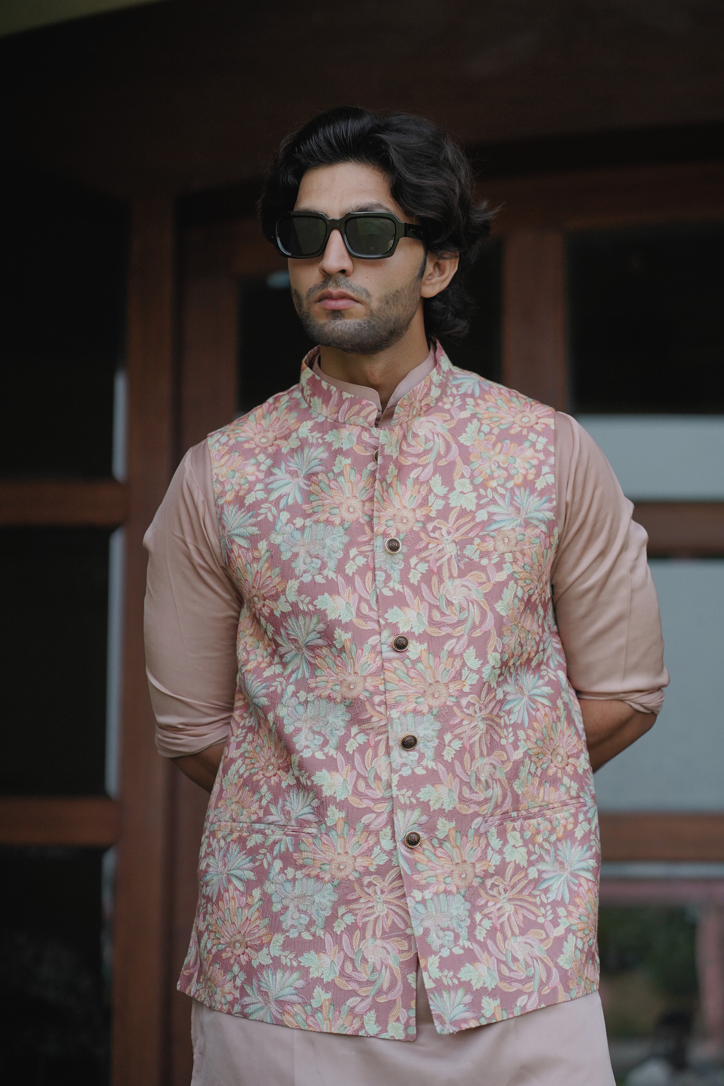 Artisanal Floral Jacket Set