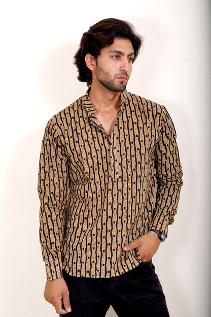 Pure Cotton Kurta - Black