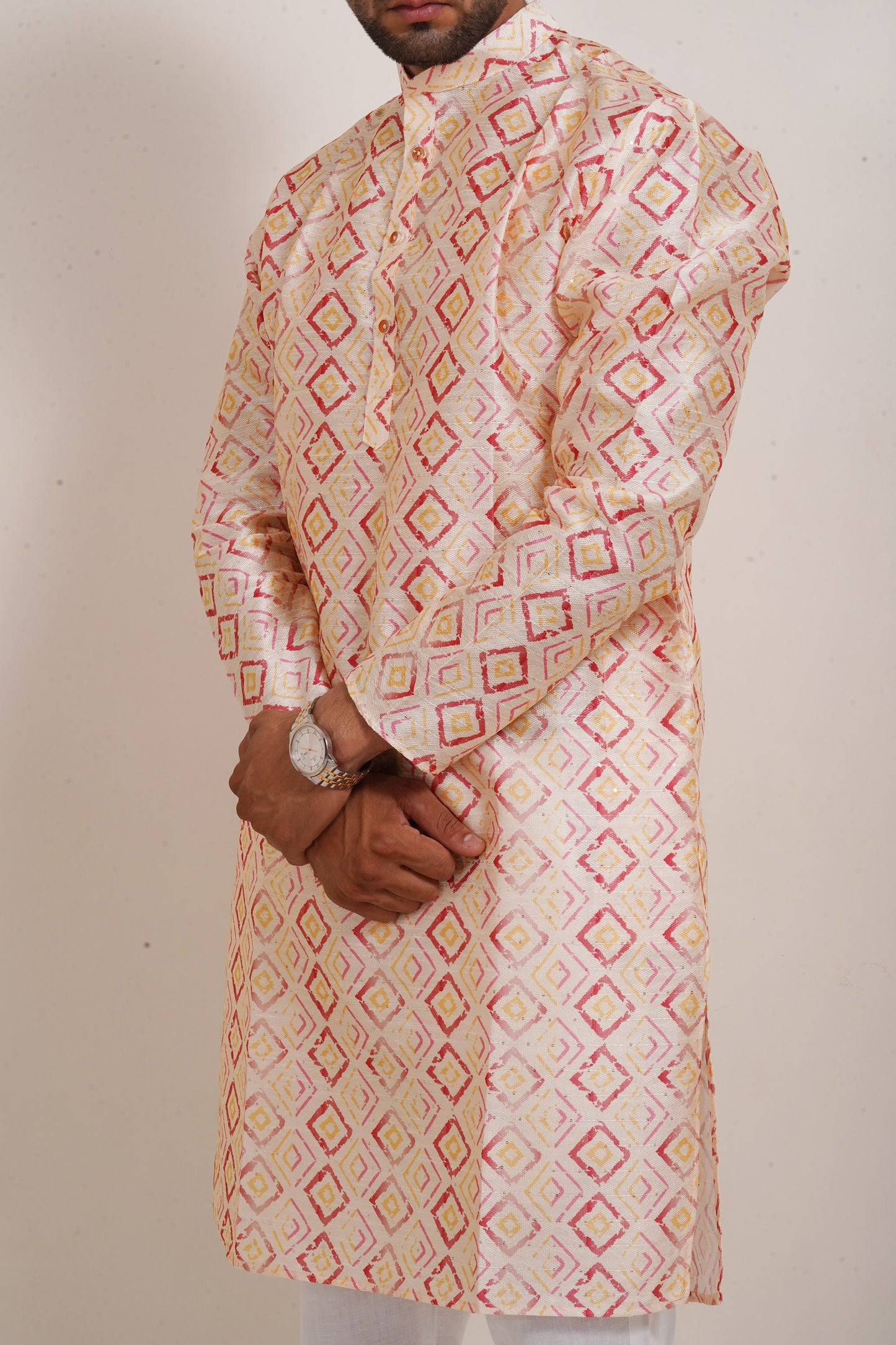 Geometric Print Kurta Only