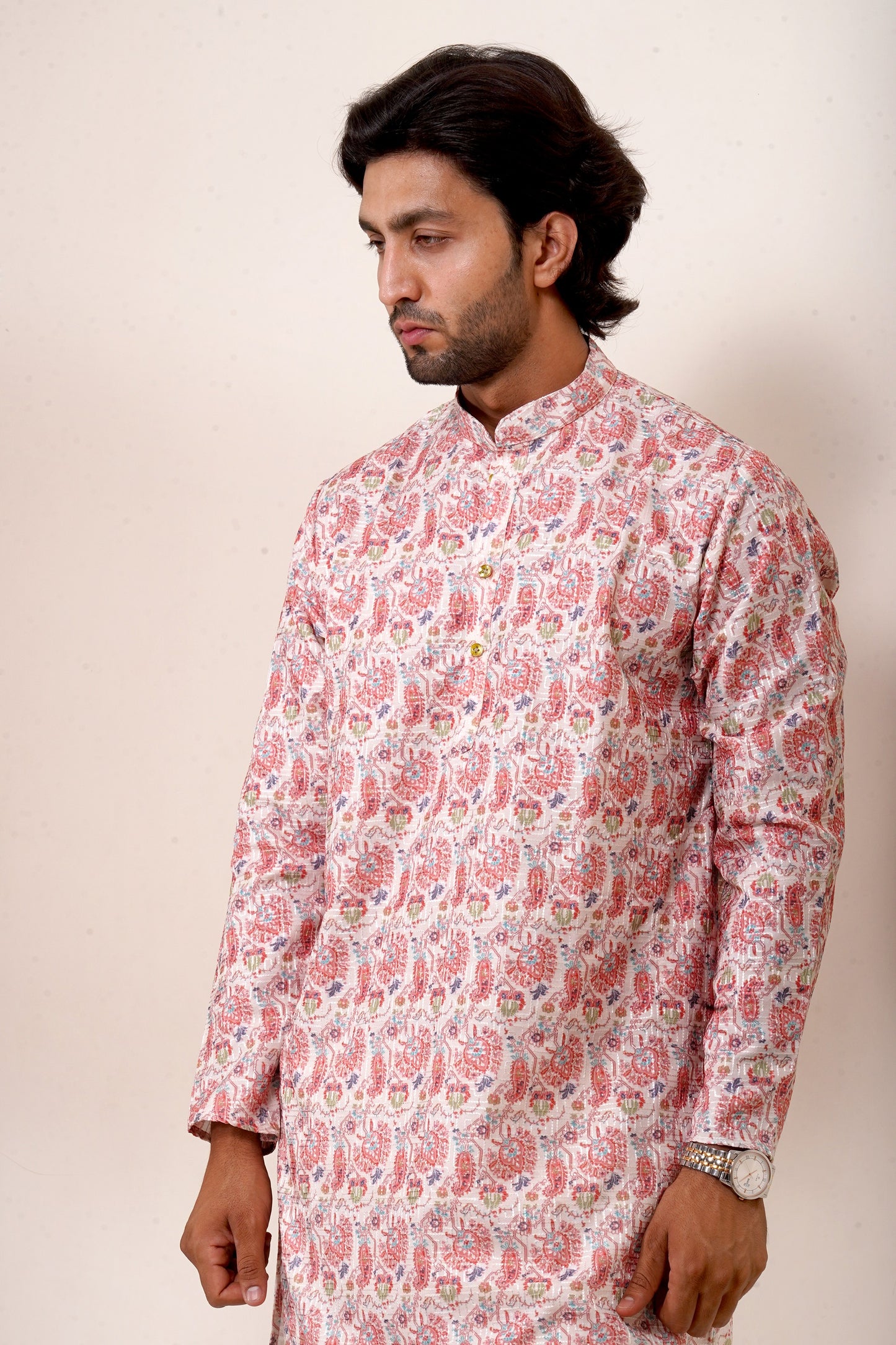 Elegant Peach Kurta Set