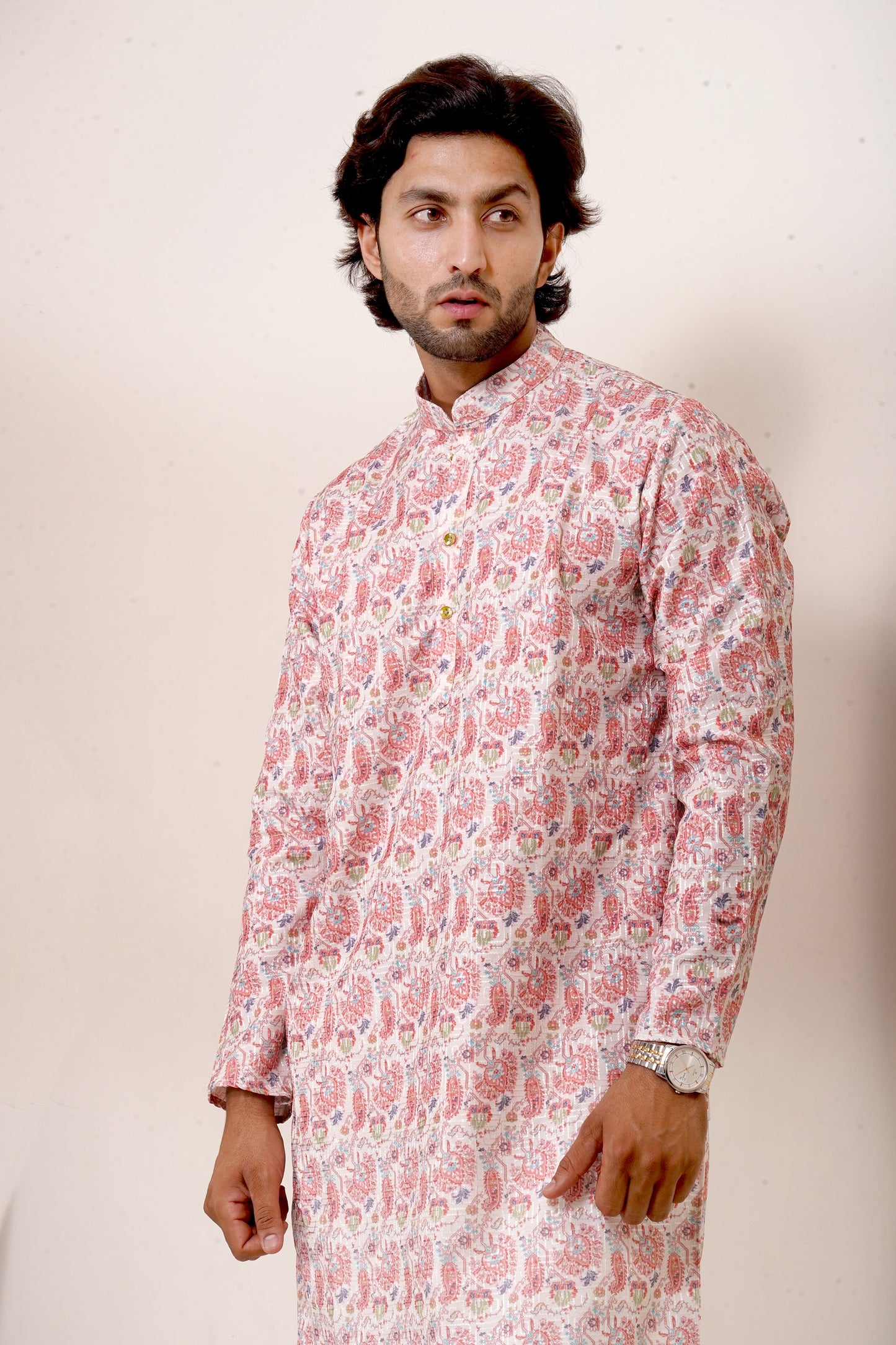 Elegant Peach Kurta Set