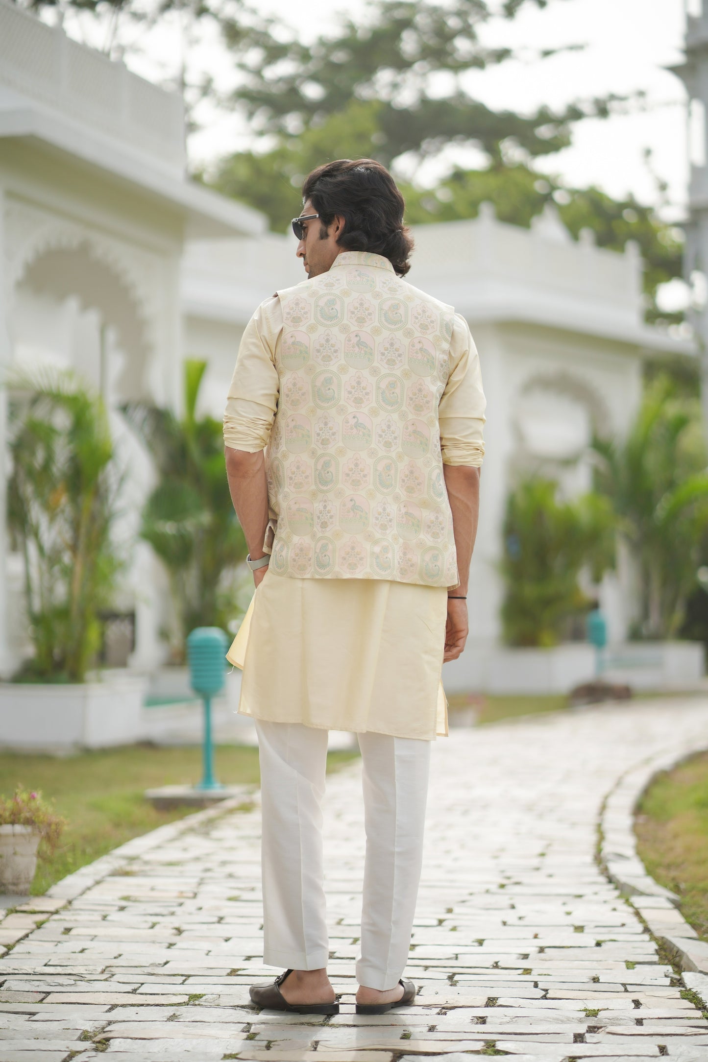 Jacquard Yellow Jacket Set