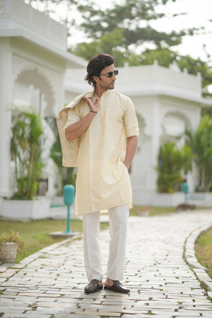 Jacquard Yellow Jacket Set