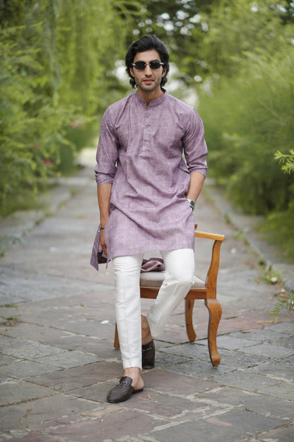 Printed Mauve Jacket Set