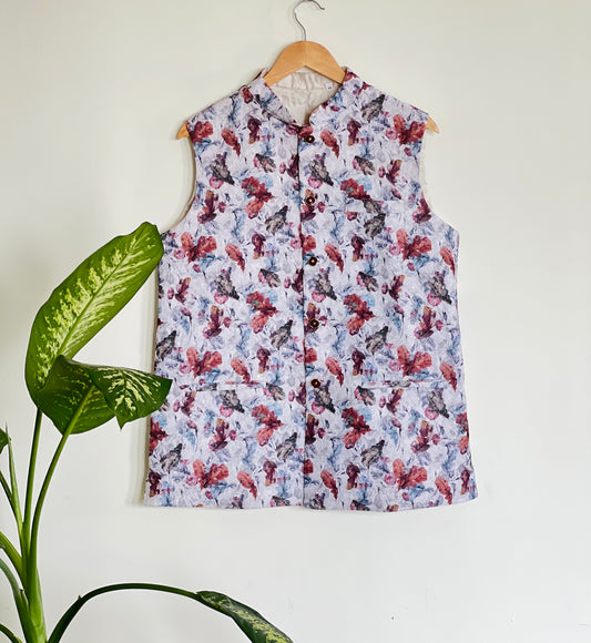 Canvas Print Floral Jacket