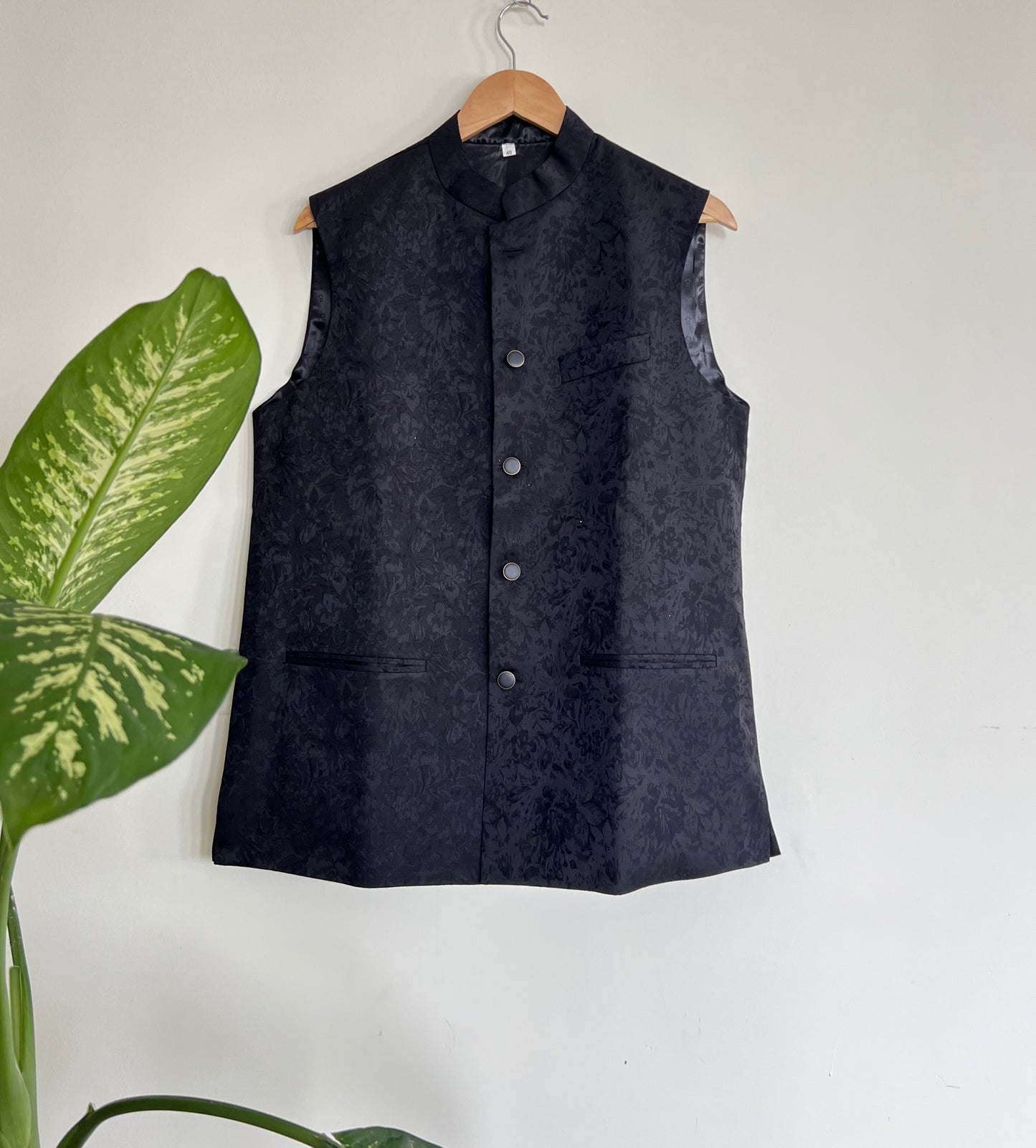 Timeless Black Jacquard Jacket